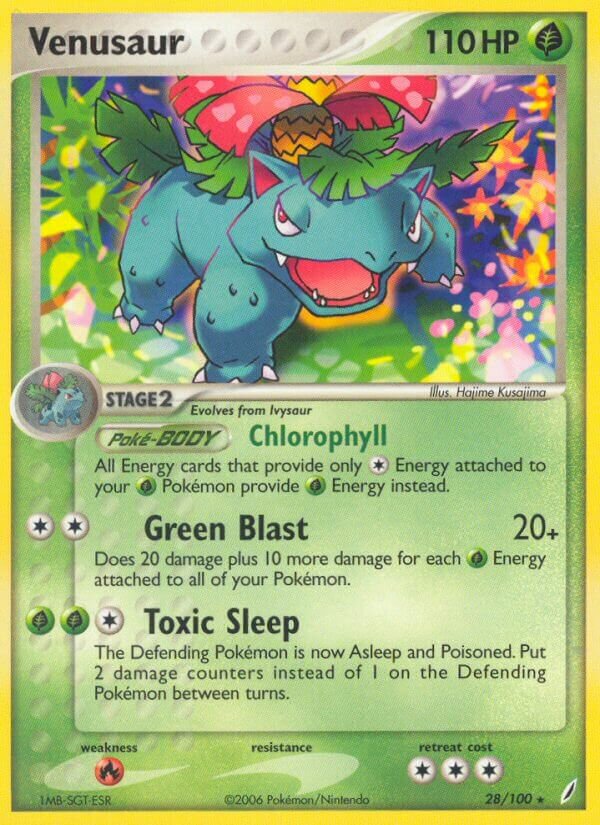 Venusaur - 28/100 - Rare (Inglés NM)