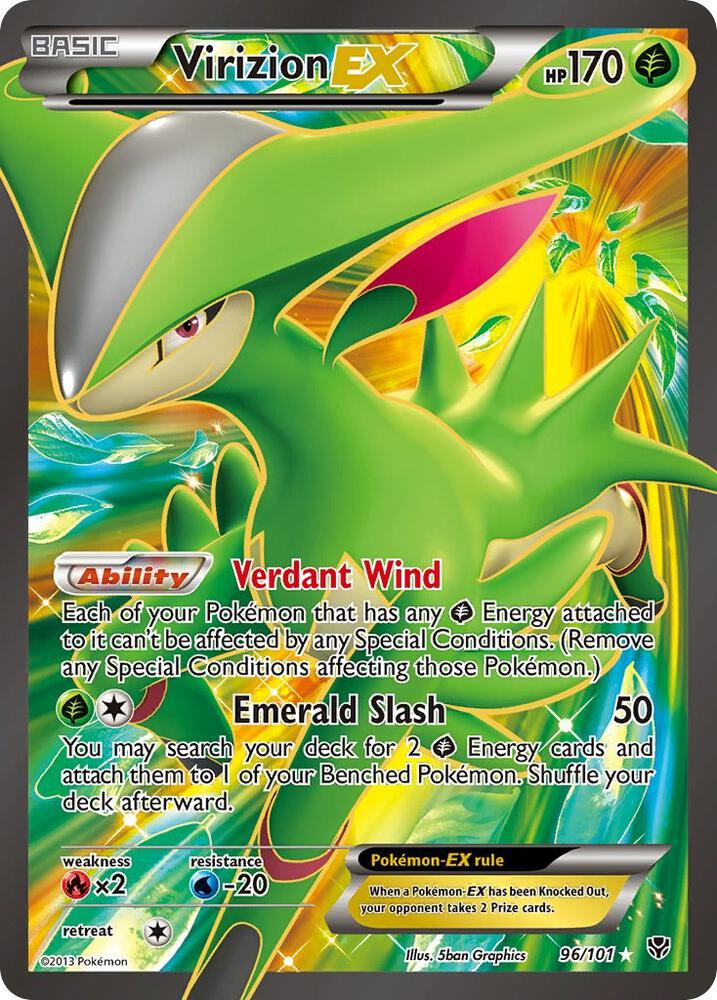 Virizion-EX - 96/101 - Rare Ultra (Inglés Foil LP)