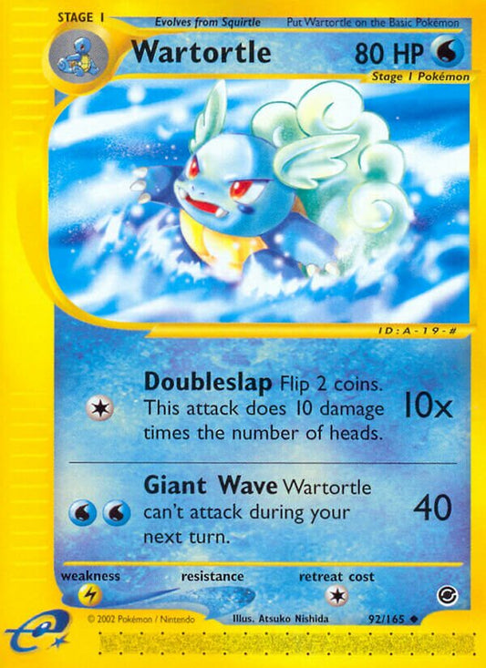 Wartortle - 92/165 - Uncommon (Inglés Reverse Holo LP)