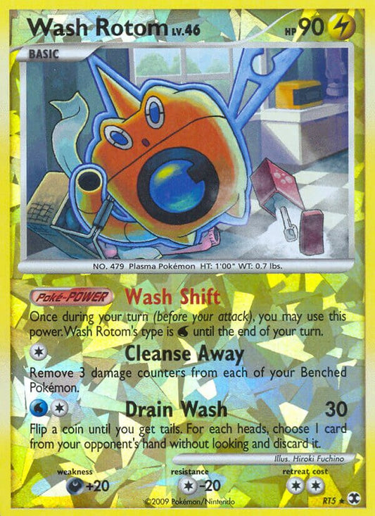 Wash Rotom - RT5 - Rare Holo (Inglés Reverse Holo MP)