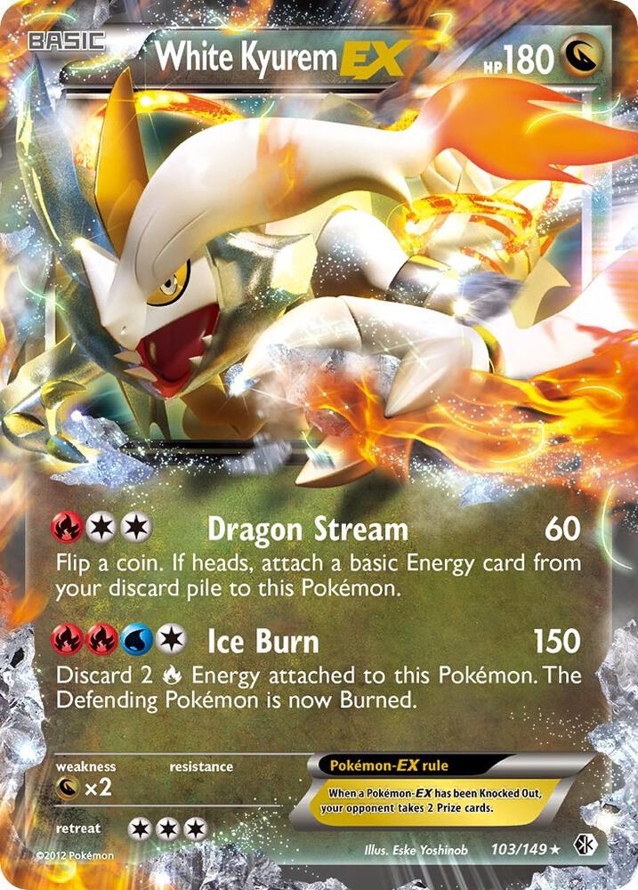 White Kyurem-EX - 103/149 - Rare Holo EX (Inglés Foil NM)
