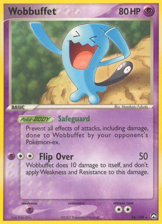 Wobbuffet - 24/108 - Rare (Inglés Reverse Holo LP)