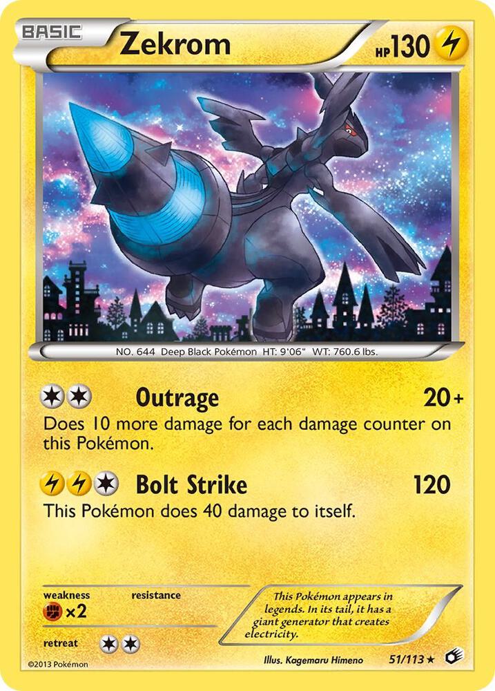Zekrom - 51/113 - Rare Holo (Inglés Foil NM)