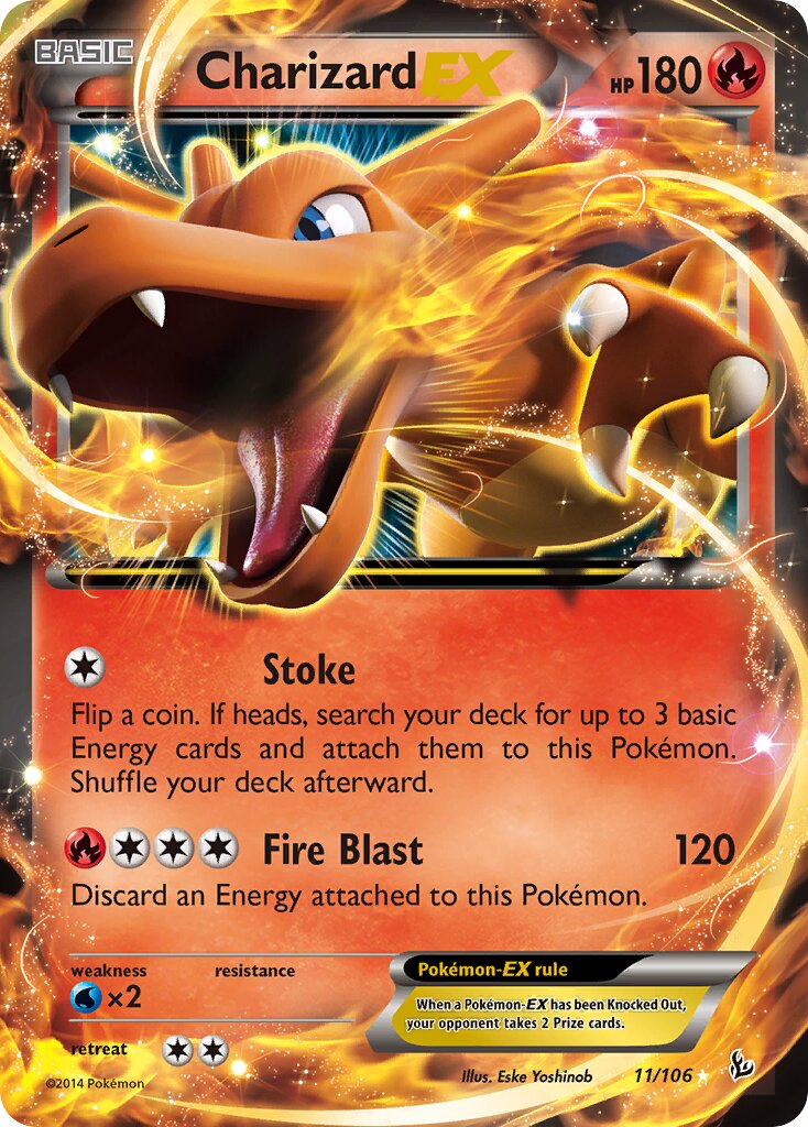 Charizard-EX - 11/106 - Rare Holo EX (Inglés Foil MP)