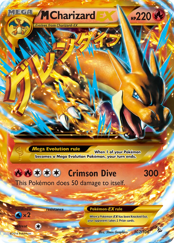 M Charizard-EX - 107/106 - Rare Secret (Inglés Foil MP)