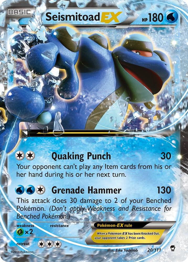 Seismitoad-EX - 20/111 - Rare Holo EX (Inglés Foil LP)