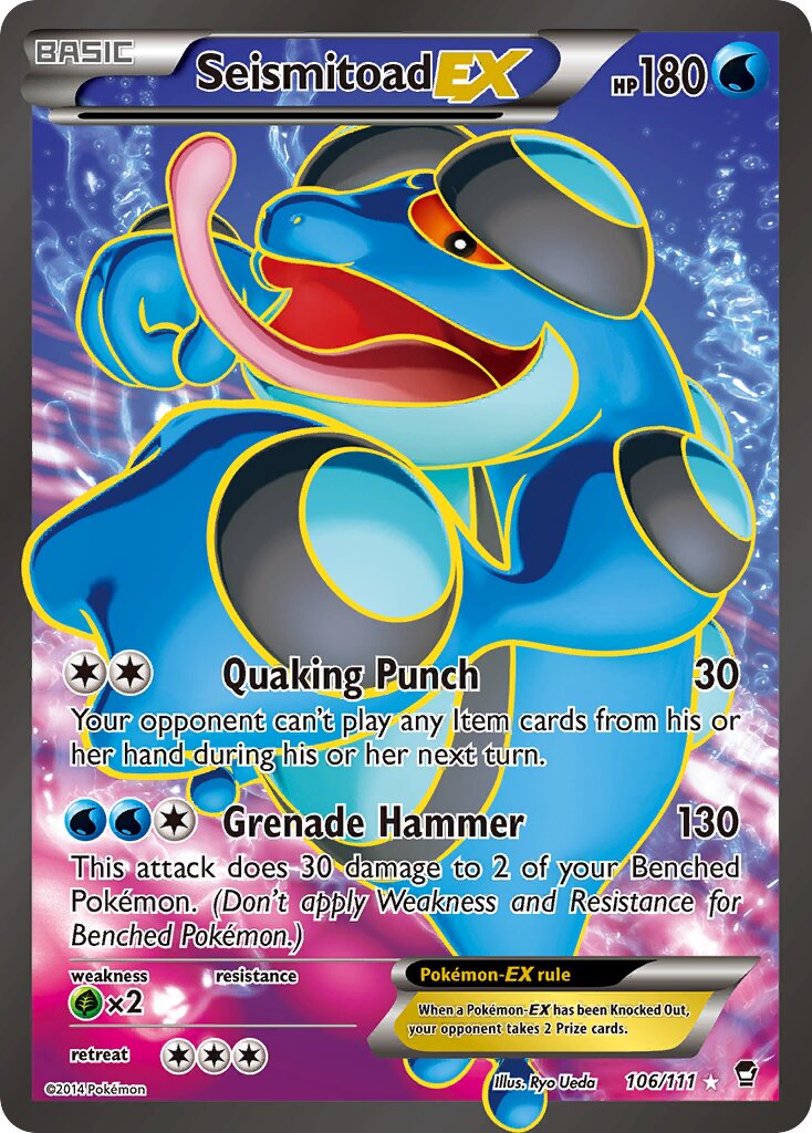 Seismitoad-EX - 106/111 - Rare Ultra (Inglés Foil MP)