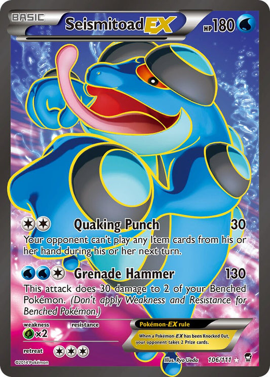 Seismitoad-EX - 106/111 - Rare Ultra (Inglés Foil MP)