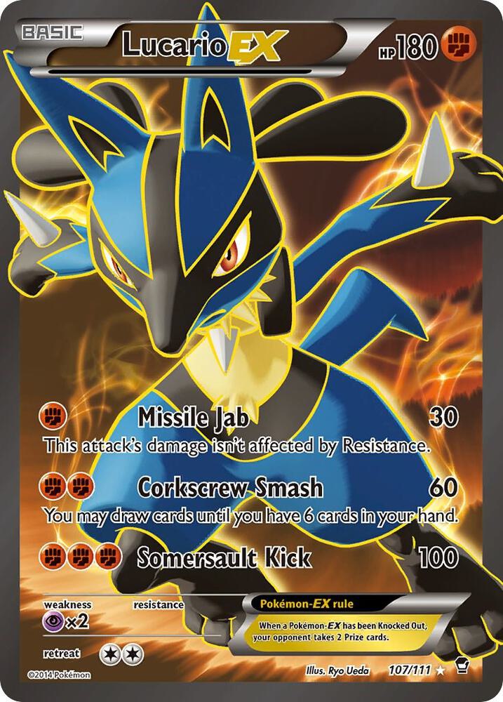 Lucario-EX - 107/111 - Rare Ultra (Inglés Foil LP)