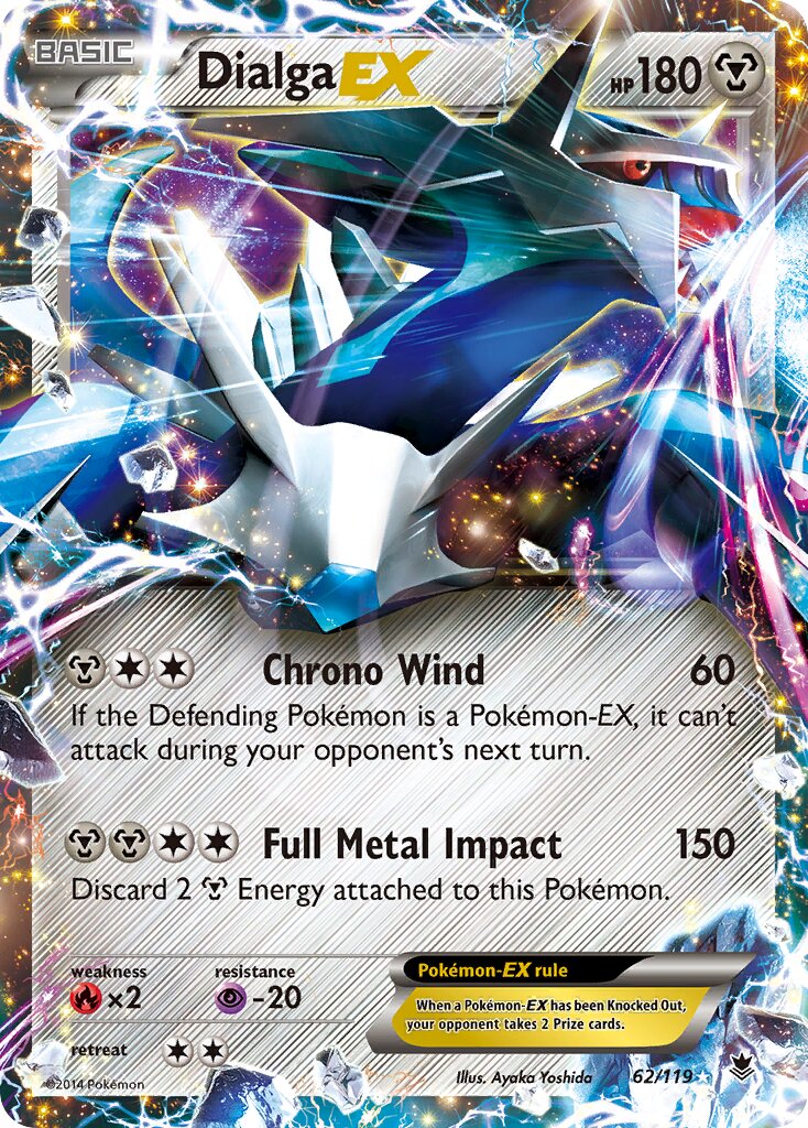 Dialga-EX - 62/119 - Rare Holo EX (Inglés Foil HP)