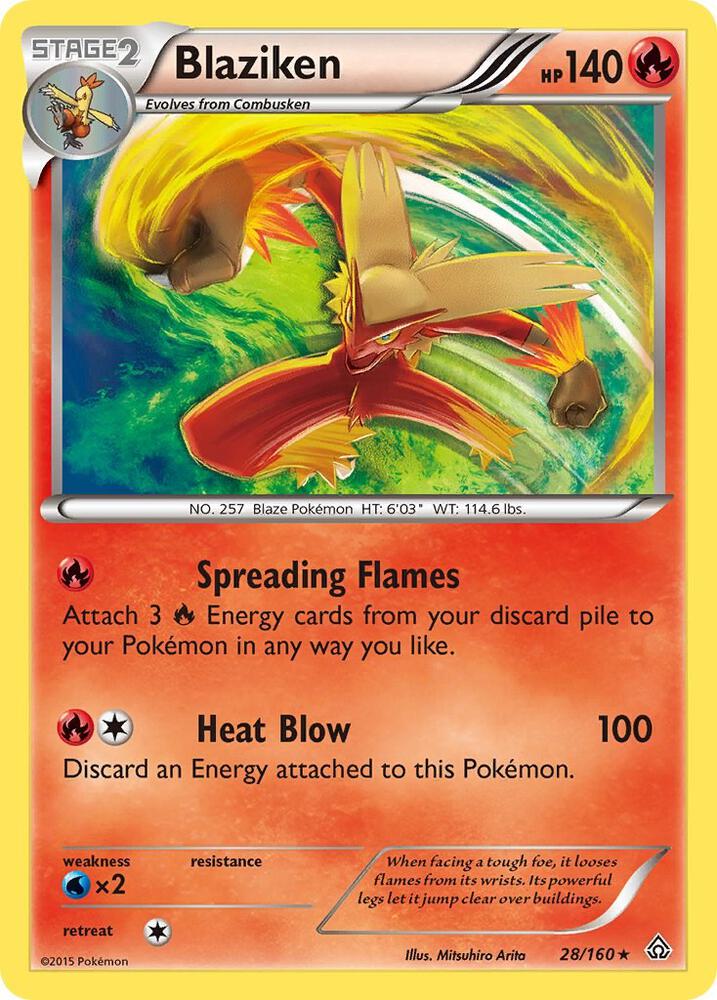 Blaziken - 28/160 - Rare Holo (Inglés Foil LP)