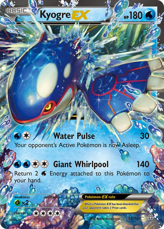 Kyogre-EX - 54/160 - Rare Holo EX (Inglés Foil LP)