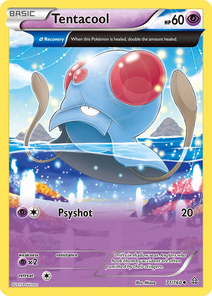 Tentacool - 71/160 - Uncommon (Inglés NM)
