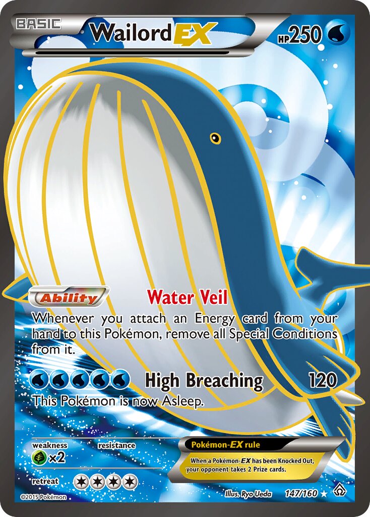 Wailord-EX - 147/160 - Rare Ultra (Inglés Foil LP)