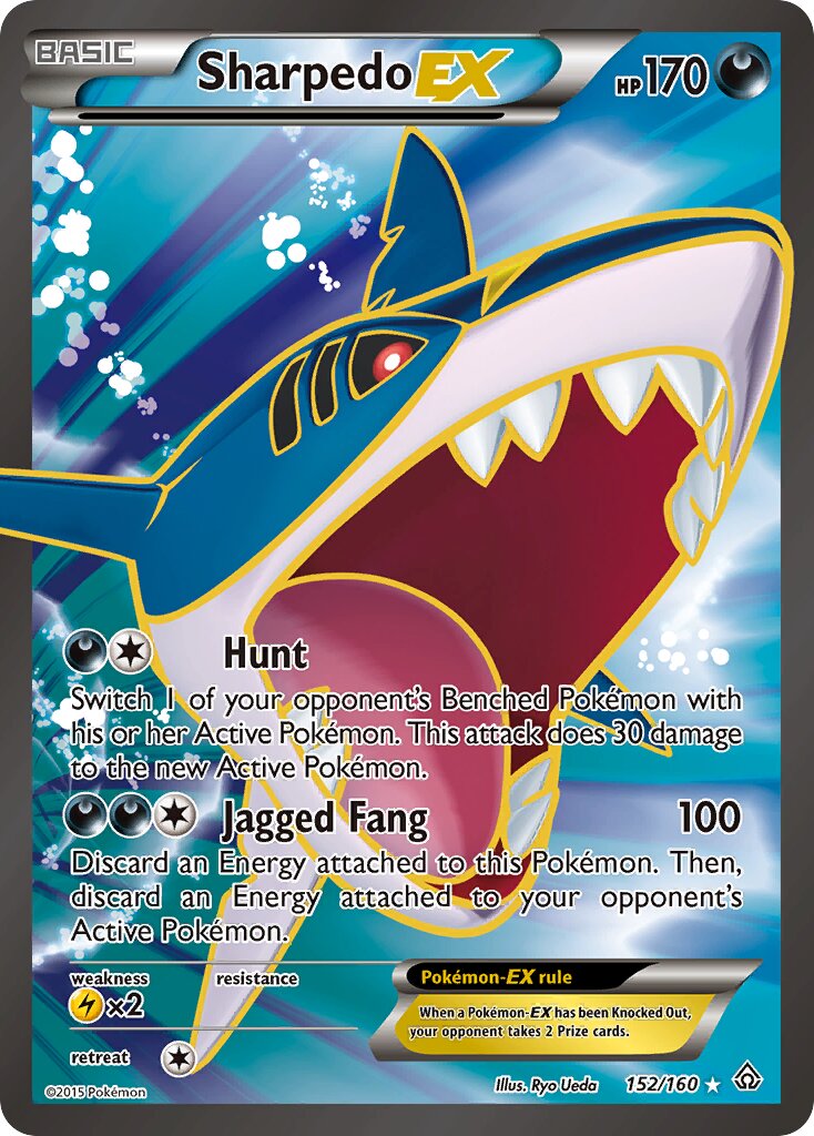 Sharpedo-EX - 152/160 - Rare Ultra (Inglés Foil LP)