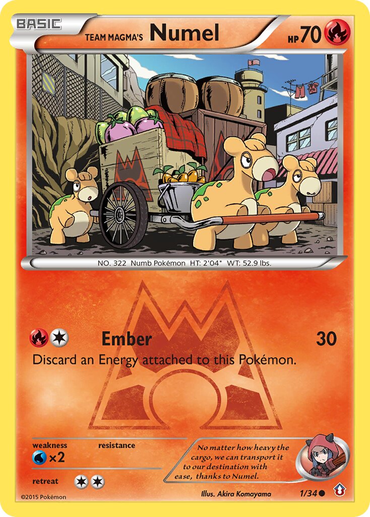 Team Magma's Numel - 1/34 - Common (Inglés LP)