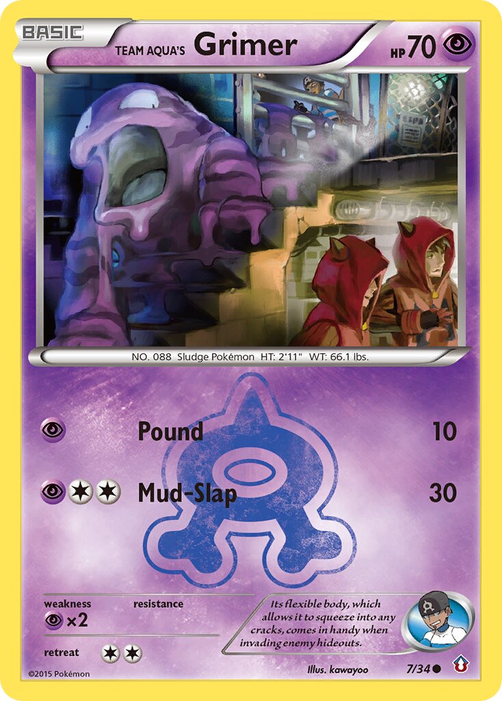 Team Aqua's Grimer - 7/34 - Common (Inglés LP)