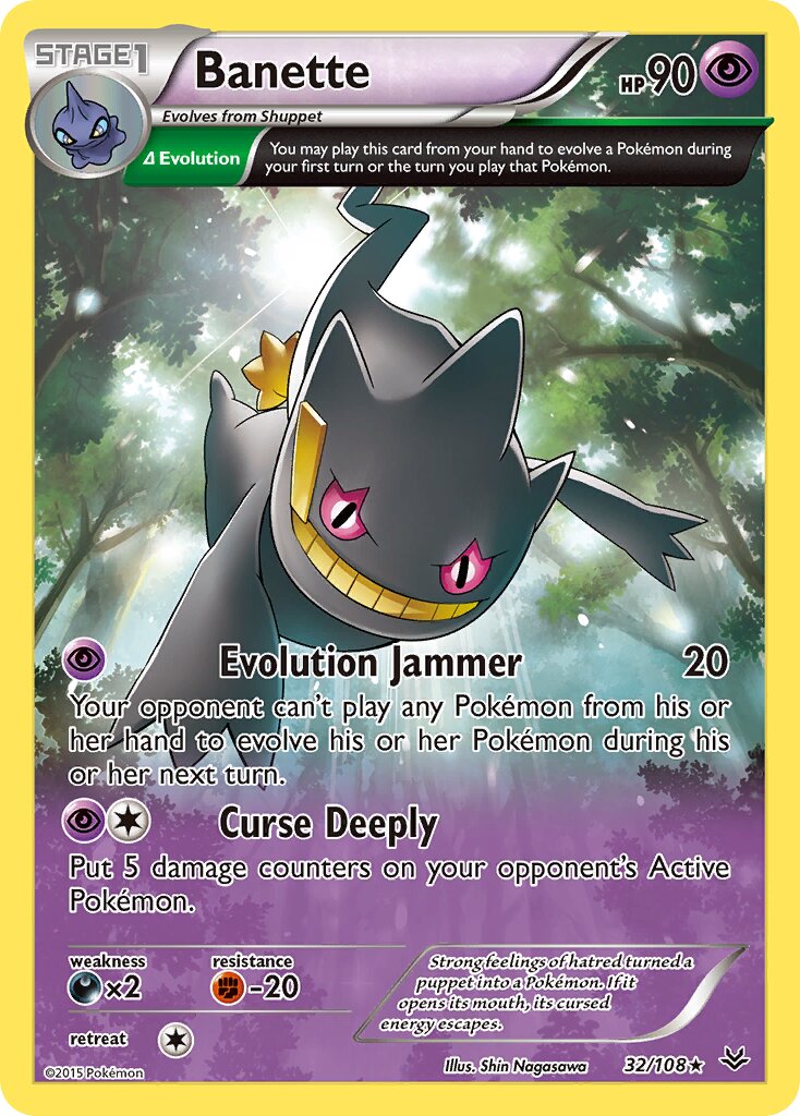 Banette - 32/108 - Rare (Inglés NM)