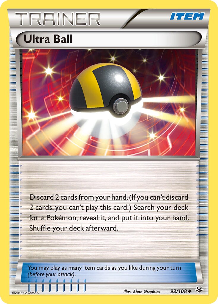 Ultra Ball - 93/108 - Uncommon (Inglés Reverse Holo NM)