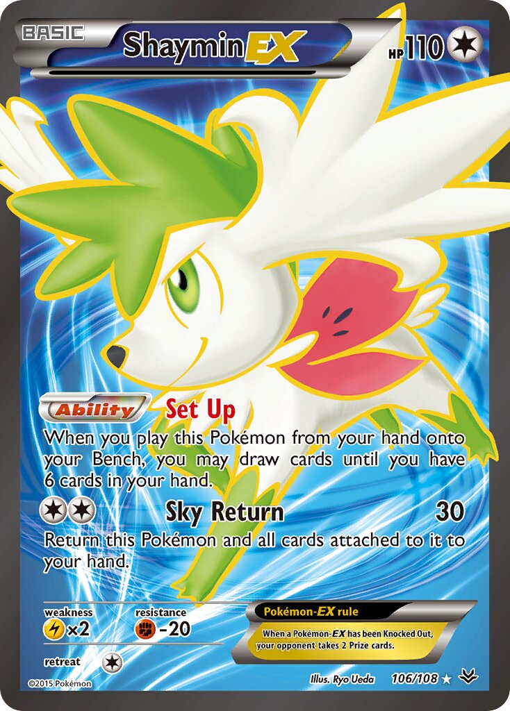 Shaymin-EX - 106/108 - Rare Ultra (Inglés Foil LP)
