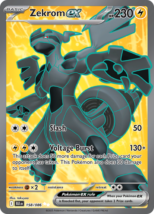 Zekrom ex - 158/086 - Secret Rare