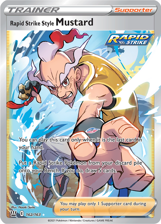 Rapid Strike Style Mustard - 162/163 - Full Art Ultra Rare