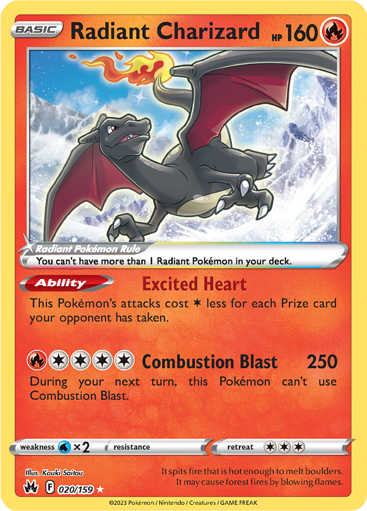 Radiant Charizard - 020/159 - Radiant Rare