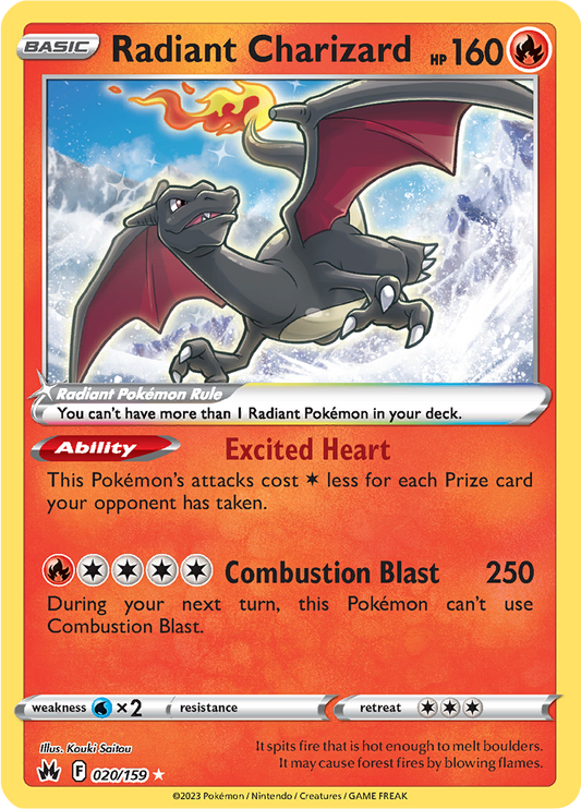 Radiant Charizard - 020/159 - Radiant Rare