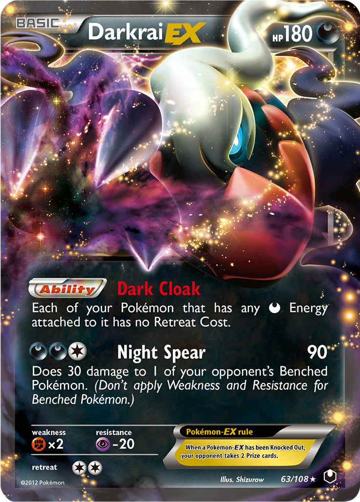 Darkrai EX - 63/108 - Ultra Rare - LP