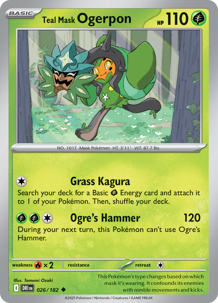 Teal Mask Ogerpon - 026/182 - Uncommon
