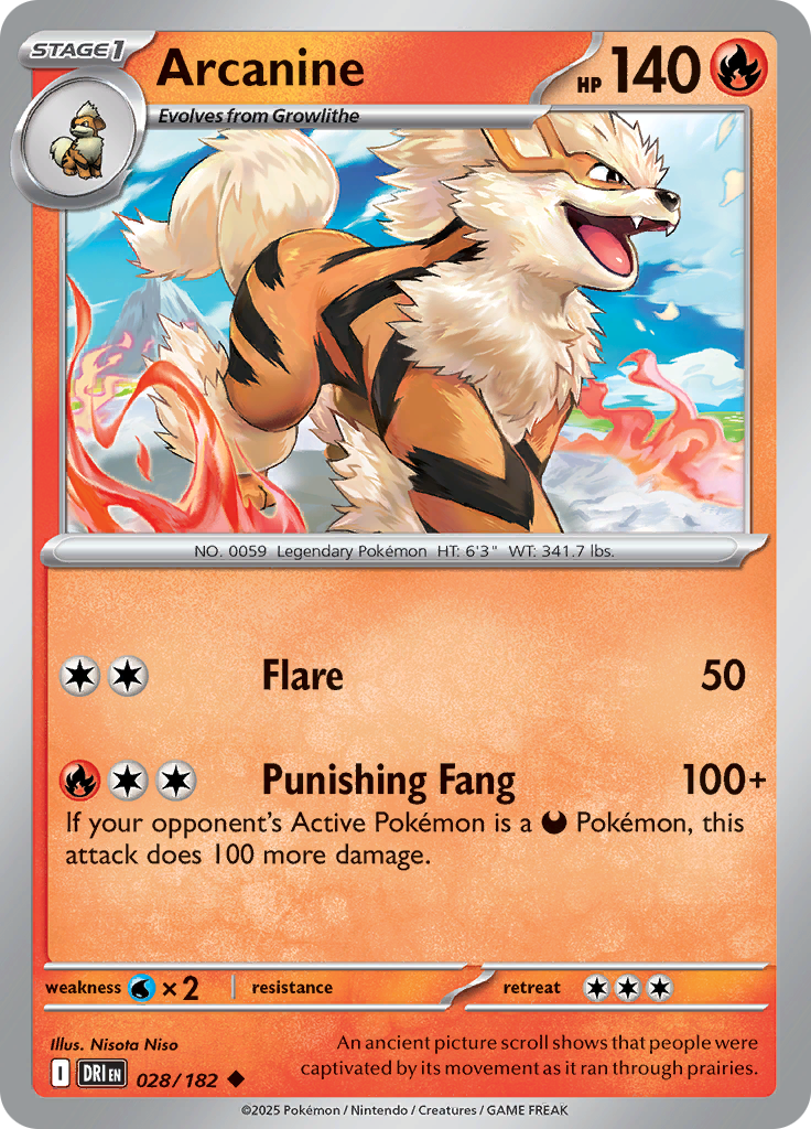 Arcanine - 028/182 - Uncommon (Español)