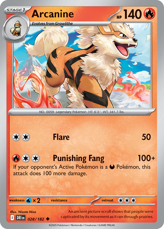 Arcanine - 028/182 - Uncommon (Español)