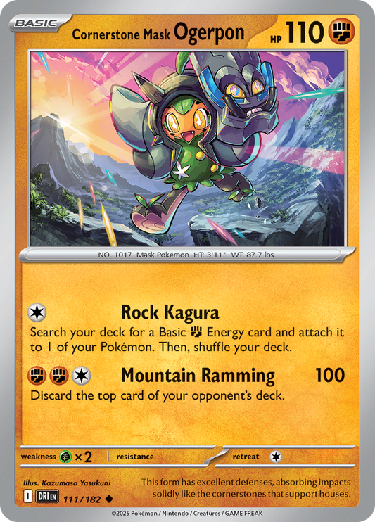 Cornerstone Mask Ogerpon - 111/182 - Uncommon (Español)