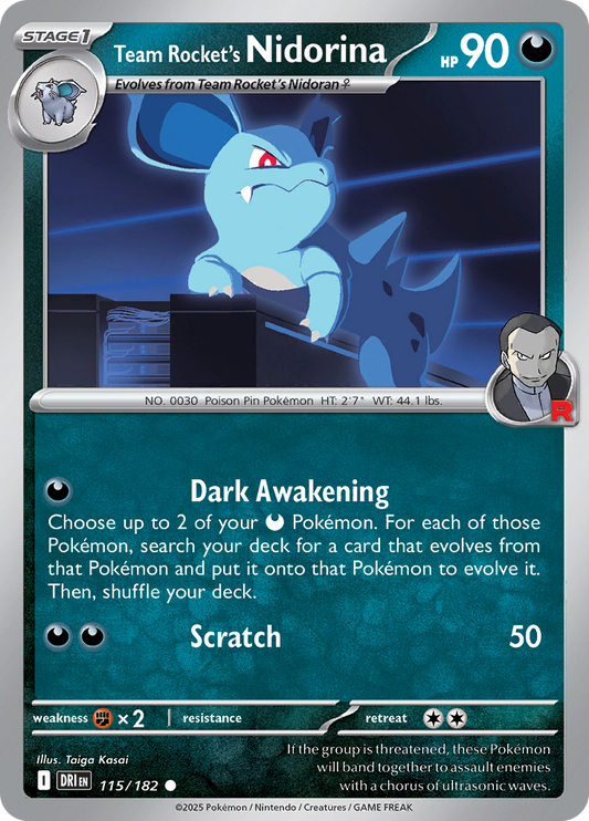 Team Rocket's Nidorina - 115/182 - Common