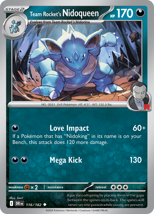 Team Rocket's Nidoqueen - 116/182 - Uncommon (Español)