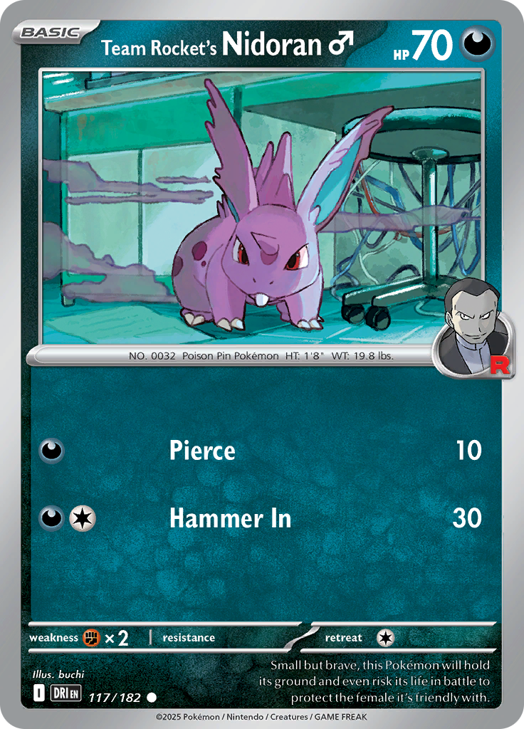 Team Rocket's Nidoran - 117/182 - Common (Español)