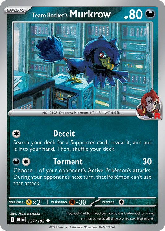 Team Rocket's Murkrow - 127/182 - Uncommon (Español)