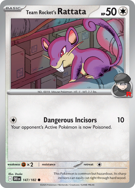 Team Rocket's Rattata - 147/182 - Common (Español)
