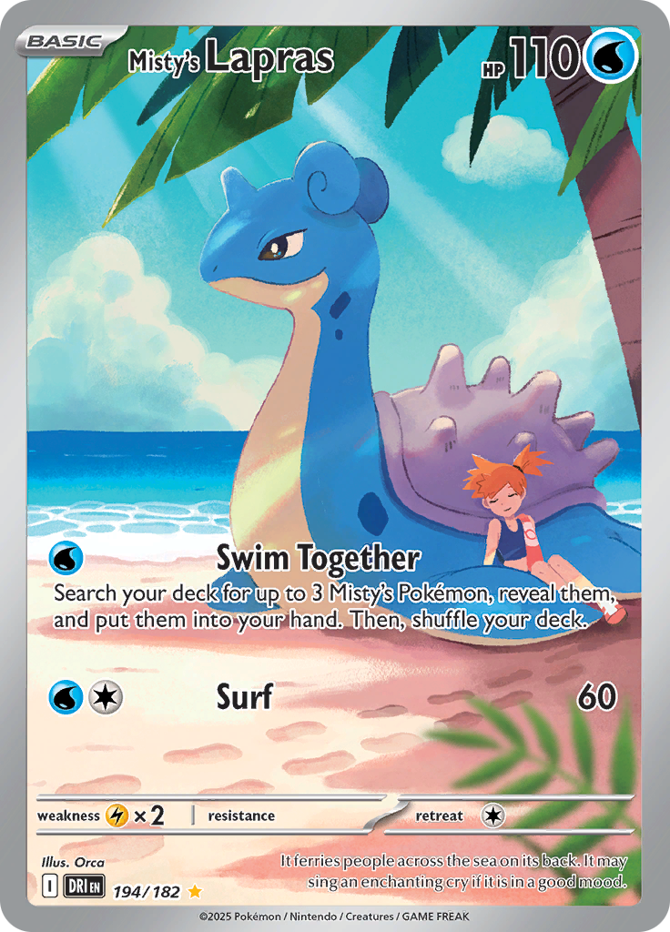 Misty's Lapras - 194/182 - Illustration Rare (Español)