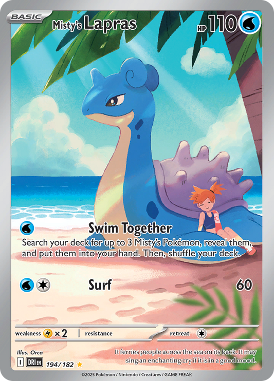 Misty's Lapras - 194/182 - Illustration Rare (Español)