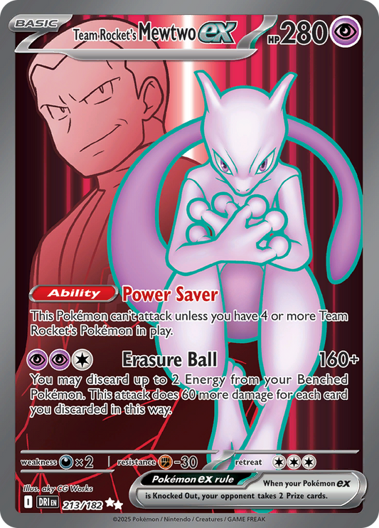 Team Rocket's Mewtwo ex - 213/182 - Ultra Rare
