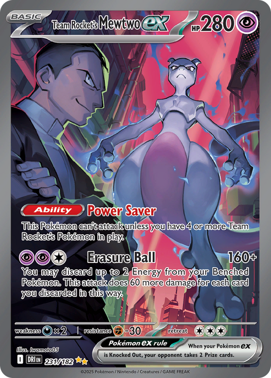 Team Rocket's Mewtwo ex - 231/182 - Special Illustration Rare (Español)