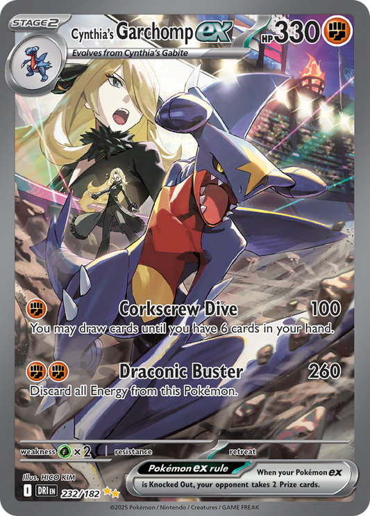 Cynthia's Garchomp ex - 232/182 - Special Illustration Rare (Español)