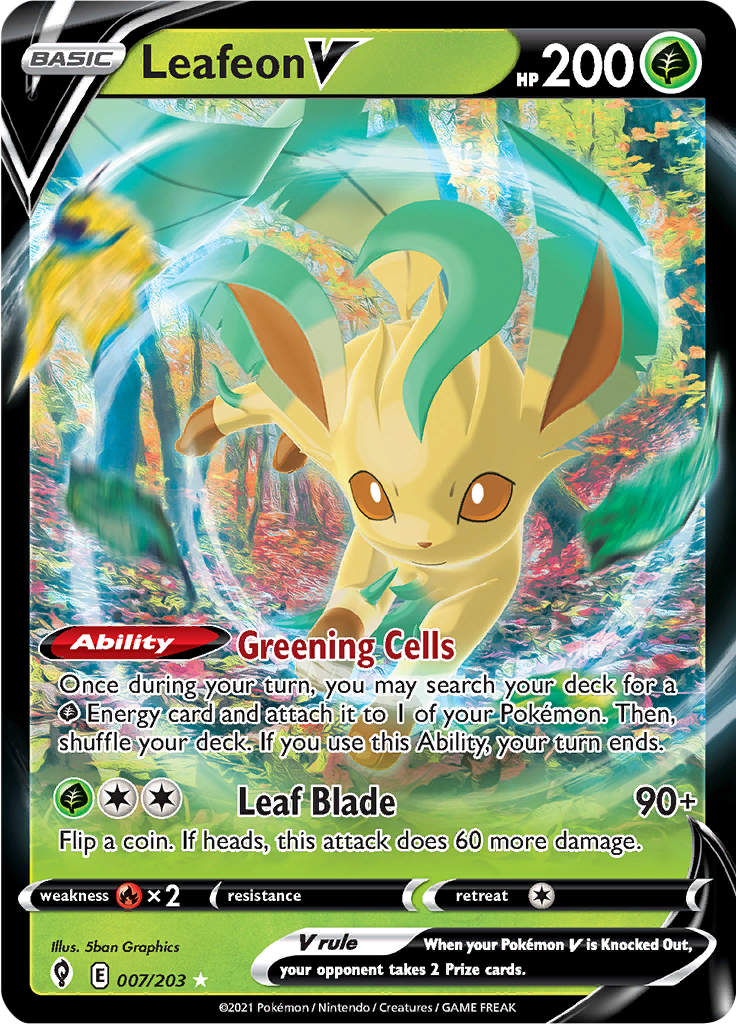 Leafeon V - 007/203 - Ultra Rare