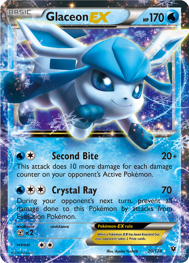 Glaceon EX - 20/124 - Ultra Rare - LP