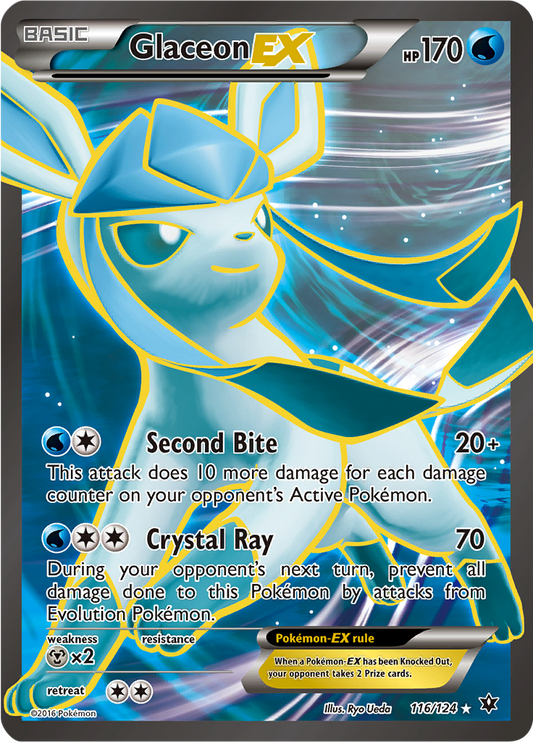 Glaceon EX - 116/124 - Full Art Ultra Rare - MP