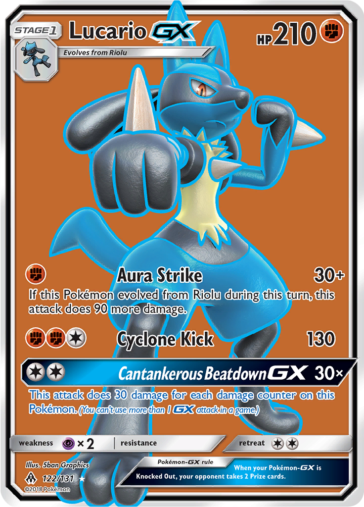 Lucario GX - 122/131 - Full Art Ultra Rare
