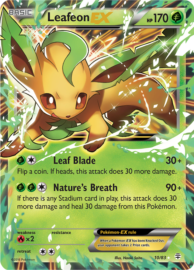 Leafeon EX - 10/83 - Ultra Rare - MP
