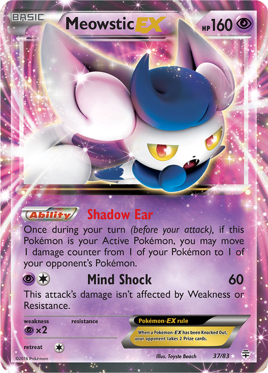 Meowstic EX - 37/83 - Ultra Rare