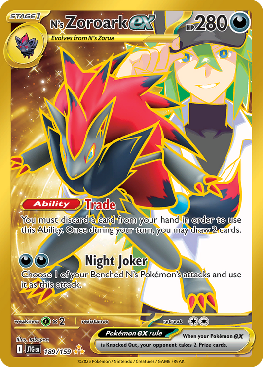 N's Zoroark ex - 189/159 - Gold Secret Rare (Español)